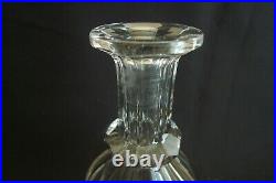VINTAGE CRYSTAL FLAME CLEAR DECANTER With STOPPER SIGNED GLASS PIECE HAWKES 14