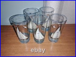 VINTAGE CZECHO GLASS ENAMELED HAND PAINTED DECANTER Oil/Vingear, SHOT, Wine, ++++