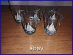 VINTAGE CZECHO GLASS ENAMELED HAND PAINTED DECANTER Oil/Vingear, SHOT, Wine, ++++