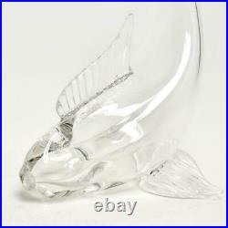 VINTAGE FISH FORM BLOWN GLASS DECANTER With BRASS TAIL STOPPER