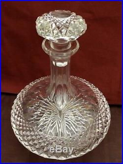 VINTAGE GALWAY IRISH LEAD CRYSTAL SHIPS DECANTER WITH STOPPER Signed