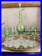 VINTAGE-GREEN-GLASS-DECANTER-AND-CORDIAL-WINE-STEMWEAR-SET-6-Pc-Set-Large-01-iha