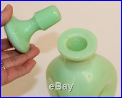 VINTAGE JADEITE DECANTER With PINCHED SIDES