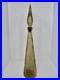 VINTAGE-MCM-22-5-EMPOLI-OLIVE-GREEN-WAX-DRIP-GENIE-BOTTLE-DECANTER-WithSTOPPER-01-ygz