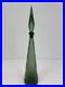 VINTAGE-MCM-22-GREEN-EMPOLI-WAVE-GENIE-BOTTLE-DECANTER-With-STOPPER-Italy-rw-01-xm