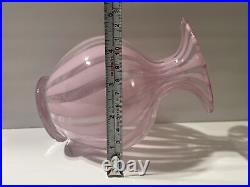 VINTAGE MURANO GLASS PINk SWIRL DECANTER ITALIAN 16 Oz