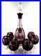 VINTAGE-NACHTMANN-TRAUBE-AMETHYST-CRYSTAL-DECANTER-SET-With-6-BRANDY-GLASSES-01-qsw