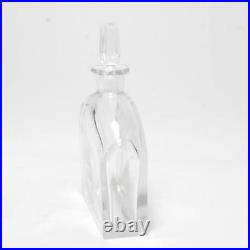 VINTAGE ORREFORS NILS LANDBERG DECANTER ETCHED-FEMALE NUDE With BOW ON A HORSE