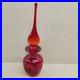 VINTAGE-Rainbow-Glass-Amberina-Red-Pinched-Decanter-With-Stopper-Glows-Beautiful-01-erhx