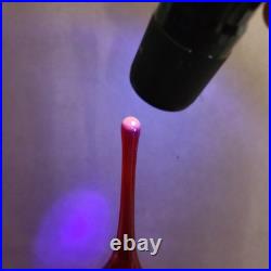 VINTAGE Rainbow Glass Amberina Red Pinched Decanter With Stopper Glows Beautiful