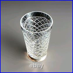 VINTAGE SILVER & CRYSTAL GLASS DECANTER AND SIX GLASSES MOSCOW / RUSSIA / 1960s