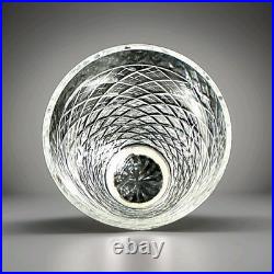 VINTAGE SILVER & CRYSTAL GLASS DECANTER AND SIX GLASSES MOSCOW / RUSSIA / 1960s