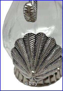 VINTAGE SILVER PLATED & GLASS DUCK DECANTER By SILEA GLASS