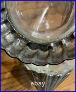 VINTAGE SILVER PLATED & GLASS DUCK DECANTER By SILEA GLASS 1970 FRANCE