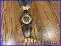 VINTAGE SILVER PLATED & GLASS DUCK DECANTER By SILEA GLASS 1970 FRANCE