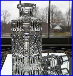 VINTAGE WATERFORD CRYSTAL GIFTWARE SQUARE WHISKEY BOURBON DECANTER With STOPPER