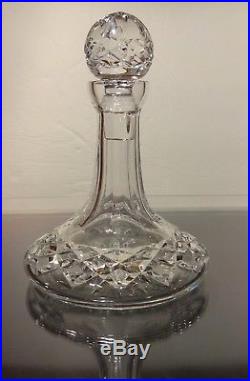 VINTAGE Waterford Crystal LISMORE (1957-) Miniature Ships Decanter 8 IRELAND
