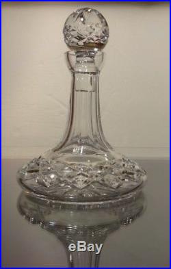 VINTAGE Waterford Crystal LISMORE (1957-) Miniature Ships Decanter 8 IRELAND