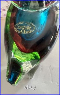 VTG 14 Murano Brandy Drink Bar Decanter Bottle Stopper Mazzuccato Gaetano Gino
