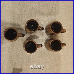 VTG 1950s Barware Artmark Japan Ceramic Dachshund Dog Decanter, 5 Shot Glasses