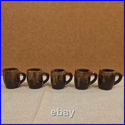 VTG 1950s Barware Artmark Japan Ceramic Dachshund Dog Decanter, 5 Shot Glasses