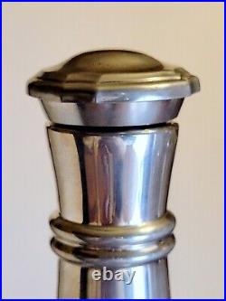 VTG 1950s French Glass and Pewter Art Deco Decanter by Etains Du Manoir