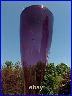 VTG 1960's Blenko Art Glass Amethyst Purple Decanter 920 L with Stopper 23 1/4