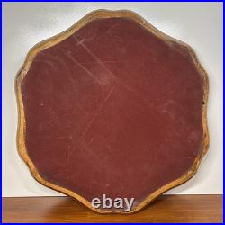 VTG 1980's Italian Green Glass Decanter Set Leather Wrapped With Serving Tray