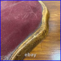 VTG 1980's Italian Green Glass Decanter Set Leather Wrapped With Serving Tray