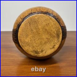 VTG 1980's Italian Green Glass Decanter Set Leather Wrapped With Serving Tray