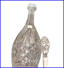 VTG 24% Crystal Decanter 16 Inch Tall With Pineapple Stopper Fifth Avenue Poland
