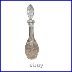 VTG 24% Crystal Decanter 16 Inch Tall With Pineapple Stopper Fifth Avenue Poland