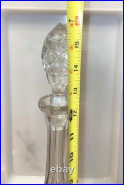 VTG 24% Crystal Decanter 16 Inch Tall With Pineapple Stopper Fifth Avenue Poland