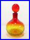 VTG-Amberina-TANGERINE-BLENKO-CRACKLE-GLASS-DECANTER-636S-HUSTED-Art-Bottle-Vase-01-qujf