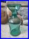 VTG-Blenko-Glass-Decanter-Teal-Blue-Green-Sandblasted-Signature-NO-STOPPER-01-nqhv