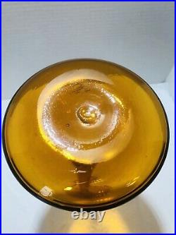 VTG Blenko Jonquil Yellow Amber 11 Decanter Wayne Husted 6023 MCM