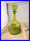 VTG-Blenko-Olive-Green-Art-Glass-Decanter-Ball-Stopper-14-In-01-dy