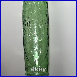 VTG Chianti Wine Liquor Green Glass 42 Bottle- Bottom Signed VTF