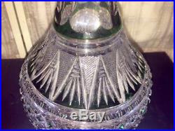 VTG Czechoslovakian/Bohemian Rexxford crystal Cut to clear art glass decanter