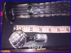 VTG Czechoslovakian/Bohemian Rexxford crystal Cut to clear art glass decanter