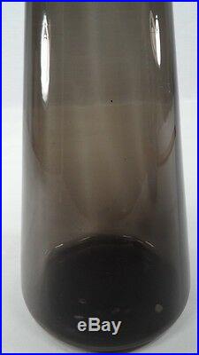 VTG Dark Smoky Amethyst Glass Italy Mid Century 27 Floor Genie Bottle Decanter
