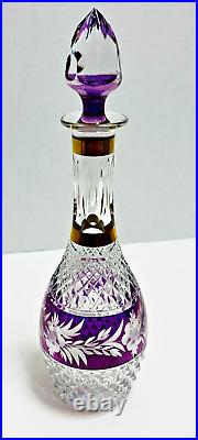 VTG Ebeling & Reuss Marchioness Bohemian Crystal Wine Decanter & 3 Cordials