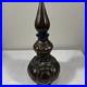 VTG-Empoli-Italy-Brown-Glass-Leather-COGNAC-Decanter-Bottle-14-5-Intact-Stopper-01-jp