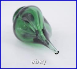 VTG Empoli Pinched Genie Bottle Decanter Green withTeardrop Stopper 20 READ