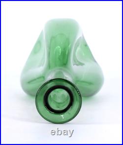 VTG Empoli Pinched Genie Bottle Decanter Green withTeardrop Stopper 20 READ