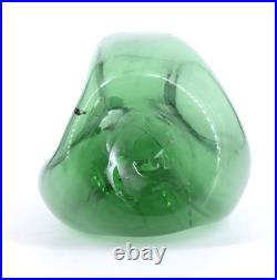 VTG Empoli Pinched Genie Bottle Decanter Green withTeardrop Stopper 20 READ