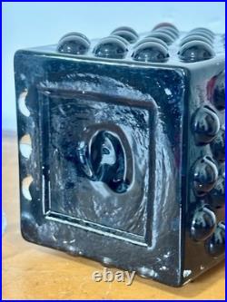 VTG Empoli Purple Amethyst Hobnail Decanter Genie Bottle Hand Blown 15 In MCM