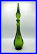 VTG-Genie-Bottle-Green-Glass-Decanter-Stopper-Fruits-Optical-Pattern-19-MCM-01-at