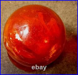 VTG ITALIAN Red MOLD Blown Art Glass Decanter withStopper Decorative Heavyweight