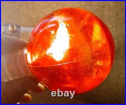 VTG ITALIAN Red MOLD Blown Art Glass Decanter withStopper Decorative Heavyweight